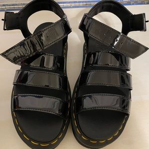 NEVER WORN, new w/o tags doc marten patent leather blair sandals